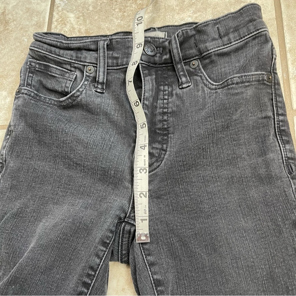 Madewell 9" High Rise Skinny Jeans Women's Size 24 Stretch Denim Dark Wash Black - Picture 10 of 13